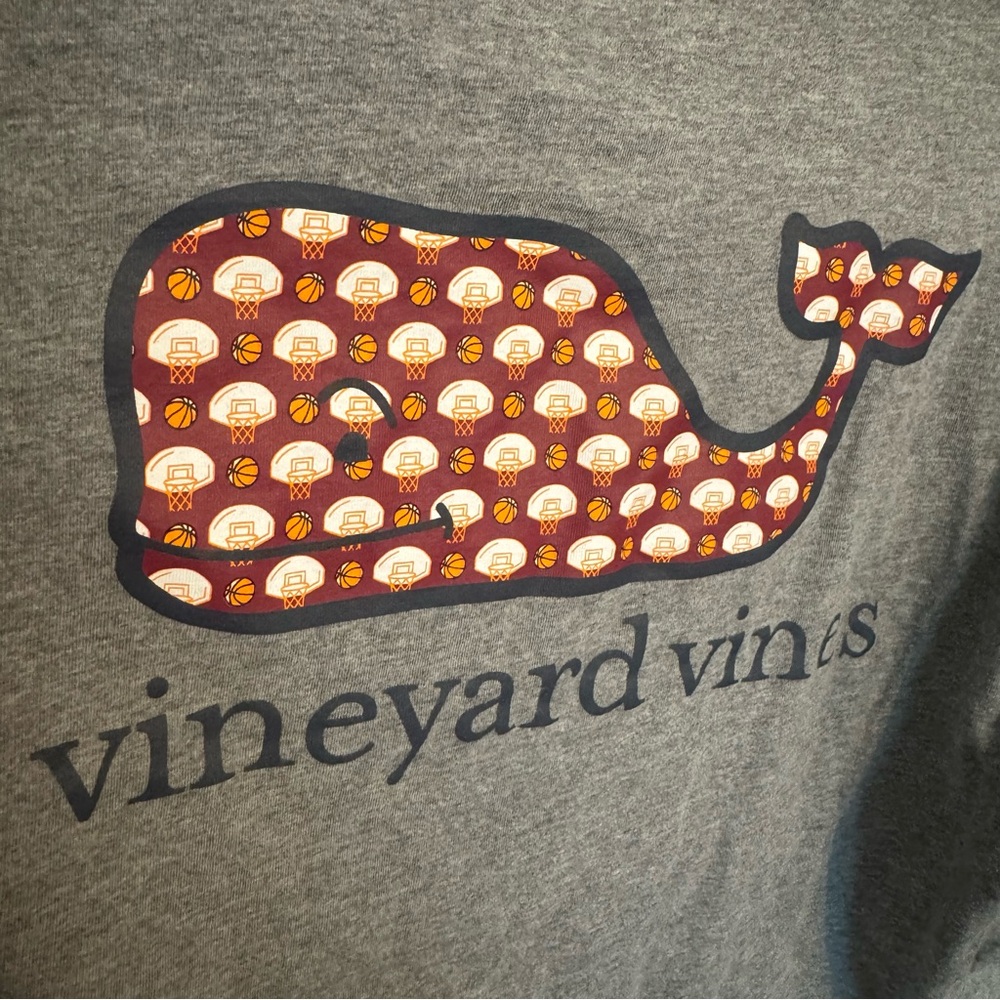 Set of 2 Vineyard Vines Kids XL shirt football & basketball gray navy blue - Picture 3 of 12